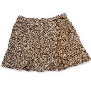 Altar'd State Brown Floral Mini Skirt